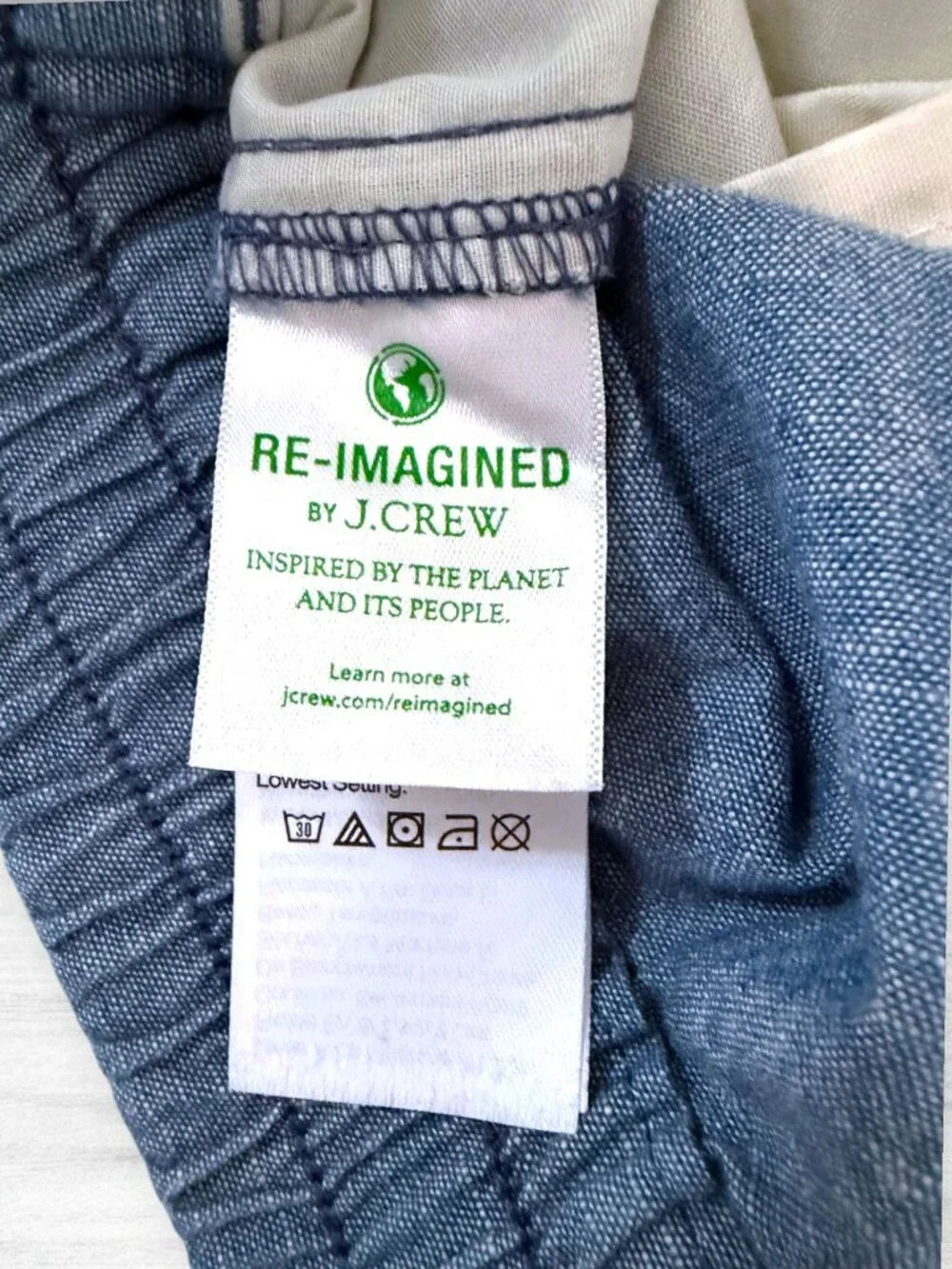 J Crew Chambray Linen Blend Drawstring Ankle Pants Blue Relaxed Cropped Size 6